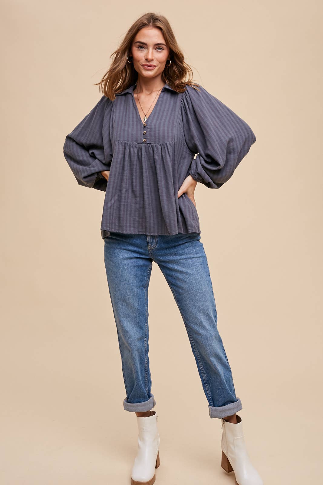 Balloon Sleeve Blouse