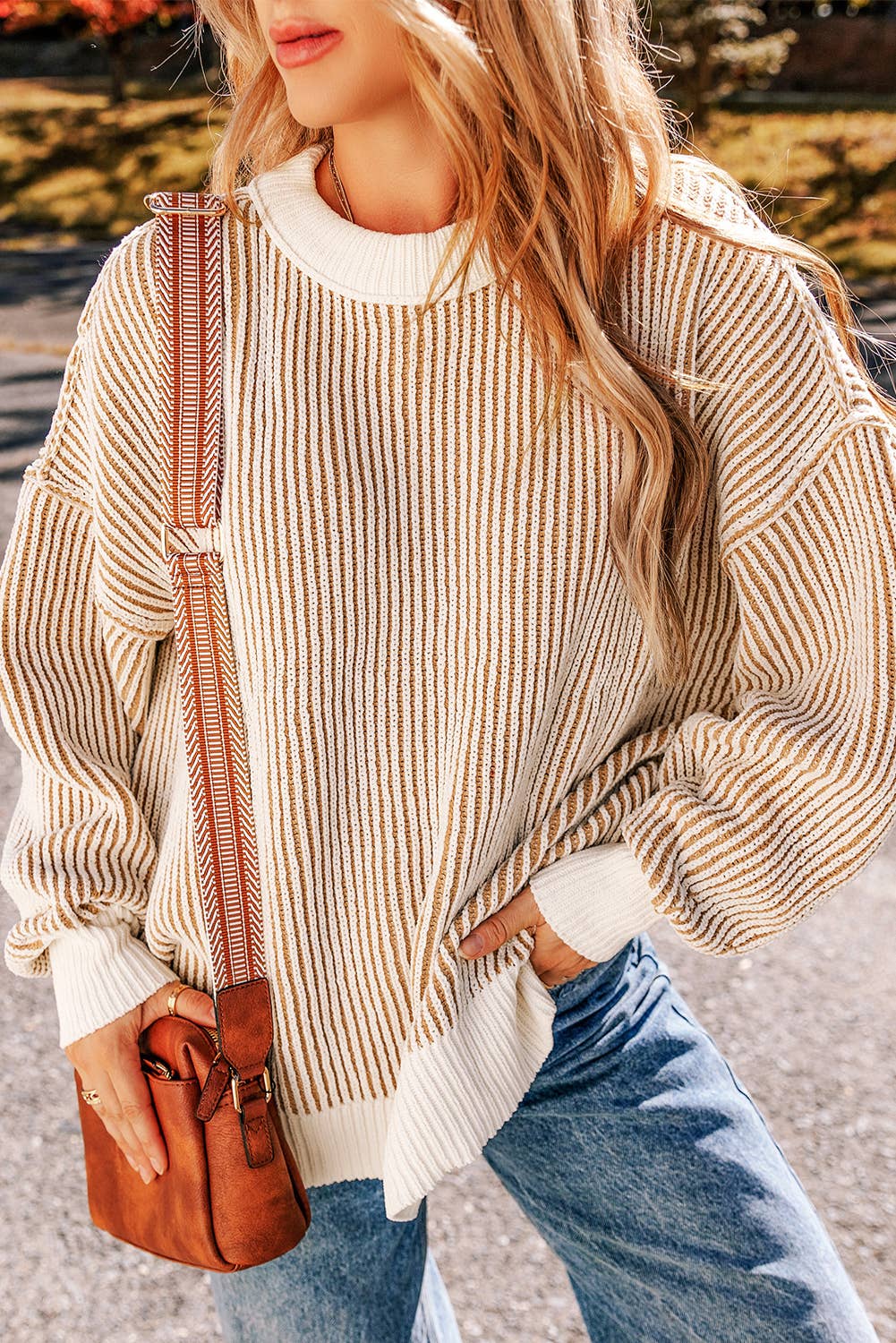 Striped Knit Sweater