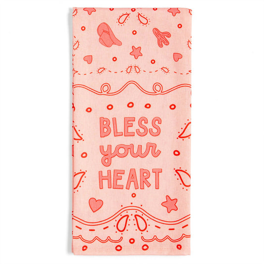 Bless Your Heart Western Tea Towel